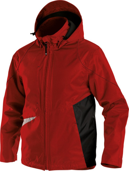 Dassy Wasser- und winddichte Arbeitsjacke Hyper PES80 Rot/Schwarz