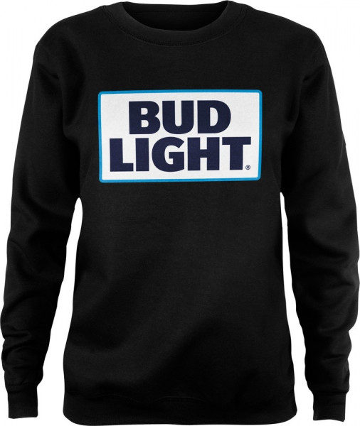 Budweiser Bud Light Logo Girly Sweatshirt Damen Black