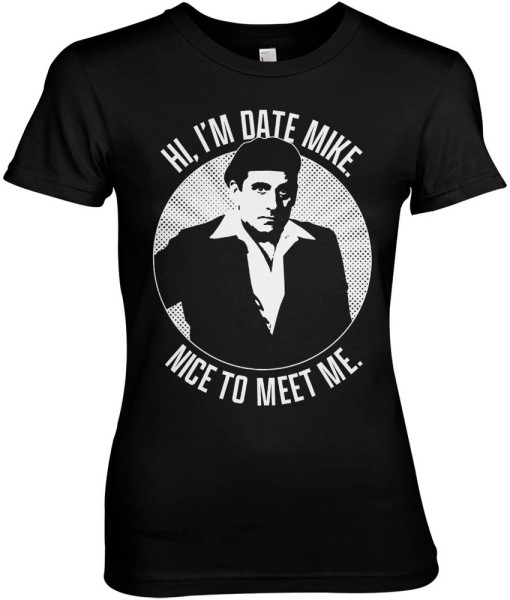 The Office Date Mike Girly Tee Damen T-Shirt Black