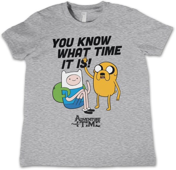 It'S Adventure Time Kids Kinder T-Shirt Heathergrey