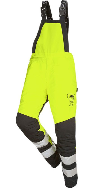 SIP Overall Warnschutz En Iso 20471 Klasse 2 Schnittschutzlatzhose, Klasse 1 Typ A 1RH1 Neongelb/Schwarz-S