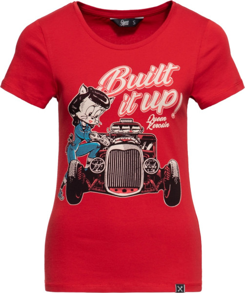 Queen Kerosin Damen Print T-Shirt "Built It Up" QKI31001