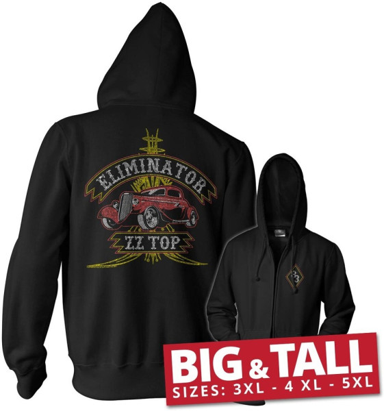 ZZ Top Pinstripe Eliminator 83 Big & Tall Zipped Hoodie