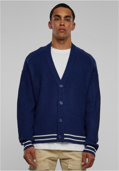 Urban Classics Strickjacke Sporty Boxy Cardigan Spaceblue