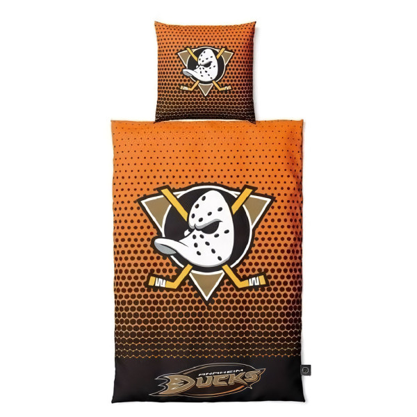 Anaheim Ducks Bettwäscheset Dots Eishockey Schwarz