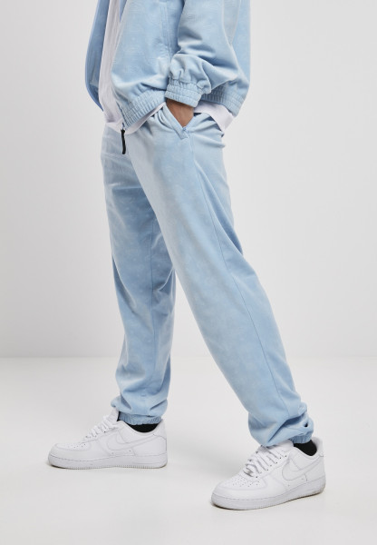 Southpole Trousers AOP Velour Pants Baby Blue