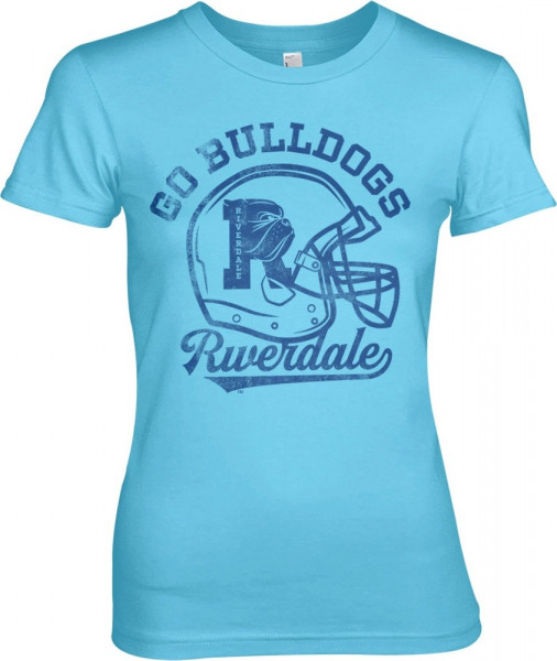Riverdale Go Bulldogs Vintage Girly Tee Damen T-Shirt Skyblue