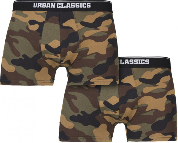 Urban Classics Boxershort 2-Pack Camo Boxer Shorts Wood Camouflage