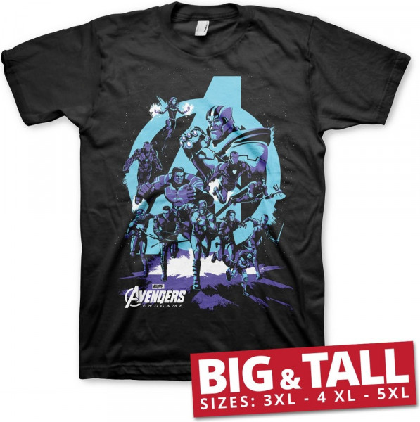 Avengers Endgame Thanos Grip Big & Tall T-Shirt Black