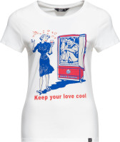 Queen Kerosin Damen Basic T-Shirt "Cool Love" QKU41010