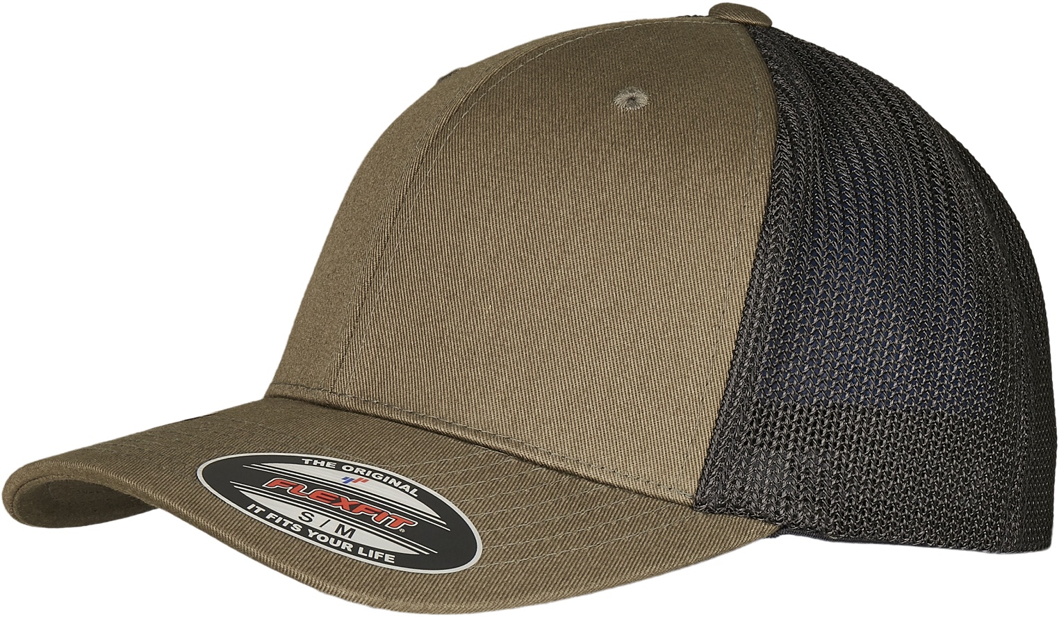 Flexfit Cap Trucker Recycled Mesh Olive/Schwarz - Herren / Unisex