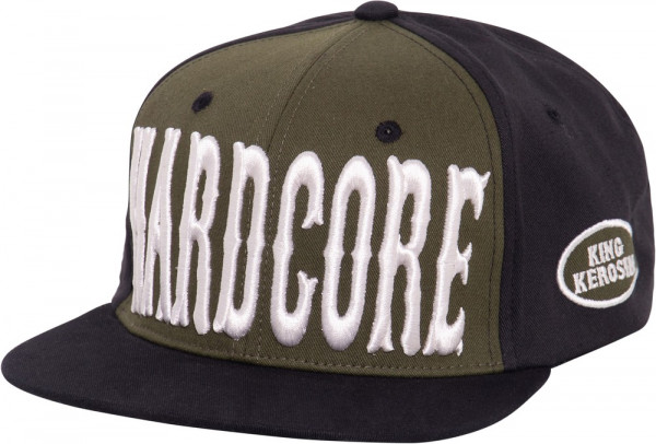 King Kerosin Flatbrim Cap mit Print und 3D-Stickerei 280252 Olivgrün