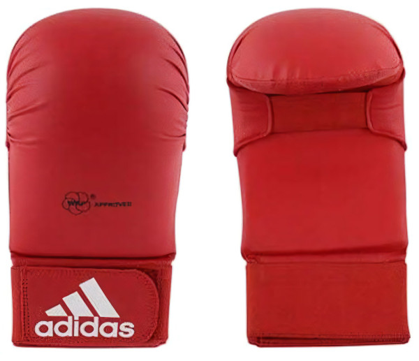 adidas WKF Karate-Handschuh ohne Daumen Rot