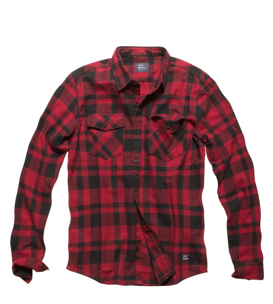 Vintage Industries Flanellhemd Austin Shirt Red Check - Austin