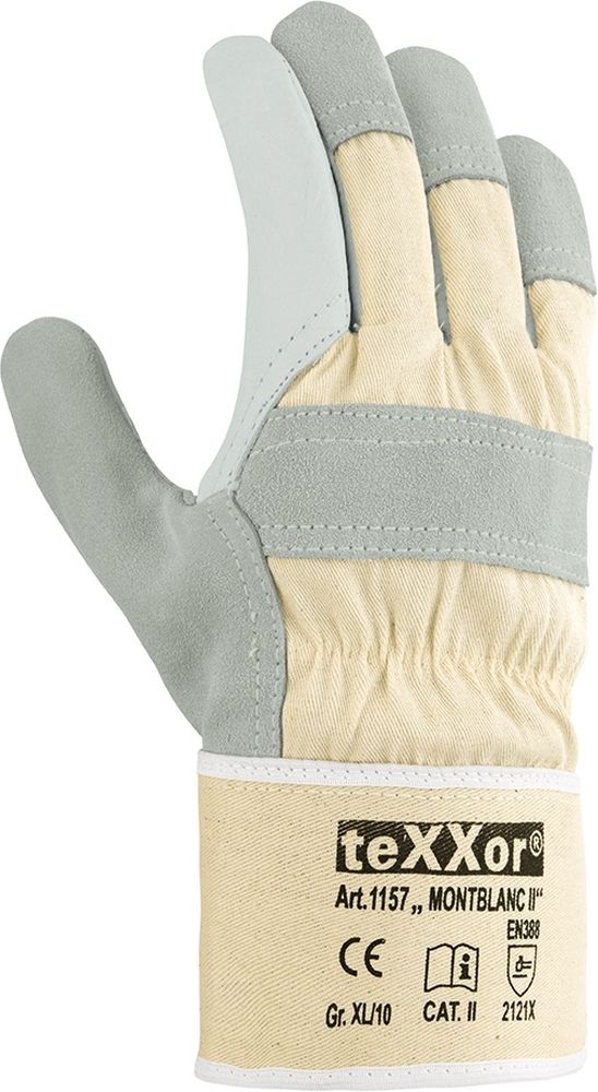 teXXor Rindvollleder-Handschuhe Montblanc Ii (12 Paar) 1157 - Herren / Unisex