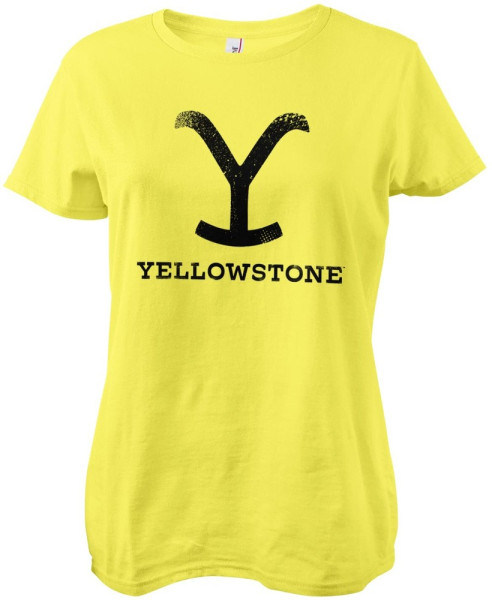 Yellowstone Girly Tee Damen T-Shirt Yellow