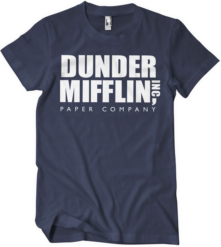 The Office Dunder Mifflin Inc. Logo T-Shirt Blau - Herren / Unisex