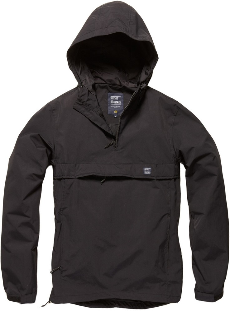 Vintage Industries Windbreaker Übergangsjacke Shooter Anorak Schwarz - Herren / Unisex