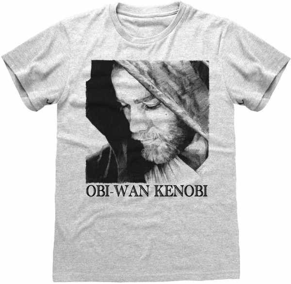 Star Wars - Kenobi Profile (Unisex) T-Shirt Heather Grey