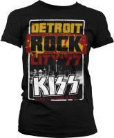Kiss Detroit Rock City Girly Tee Damen T-Shirt Black Kiss Detroit Rock City Girly Tee Damen T-Shirt Black