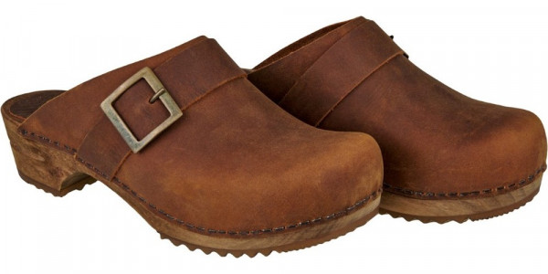 Sanita Clogs Damen Clog offen Wood-Urban Open Chestnut