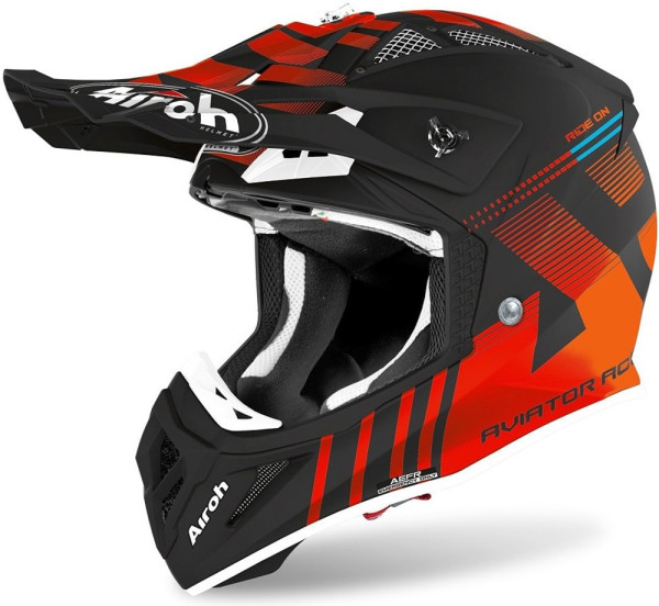 Airoh Crosshelm Aviator Ace Nemesi Orange Gloss