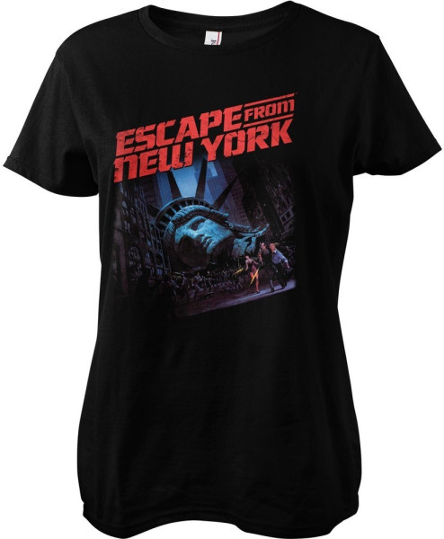 Escape From New York Poster Girly Tee Damen T-Shirt Black