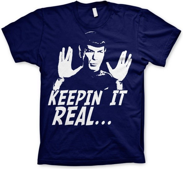 Star Trek Spock Keepin' It Real T-Shirt Navy