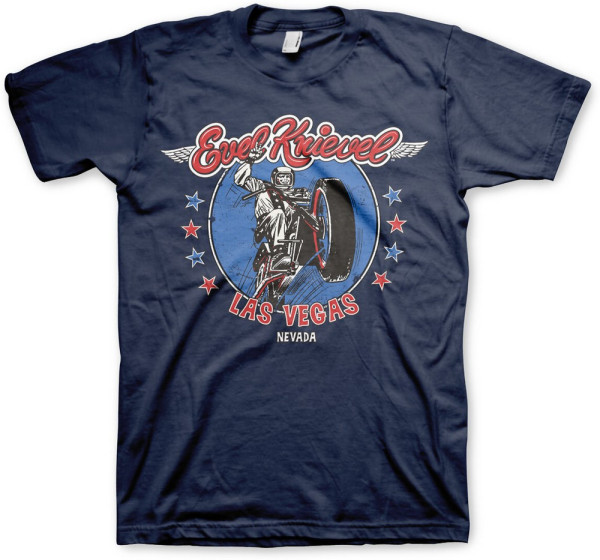 Evel Knievel In Las Vegas T-Shirt Navy