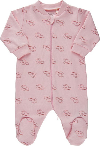 Fixoni Kinder Nightsuit w.zipper & foot 422002-Lt.Rose