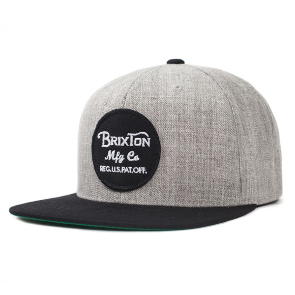 Brixton Cap Wheeler Snapback Heather Grey Black