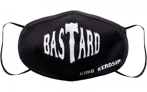 King Kerosin Herren Mundschutz mit auffälligem Print in der Front KK260029 Schwarz
