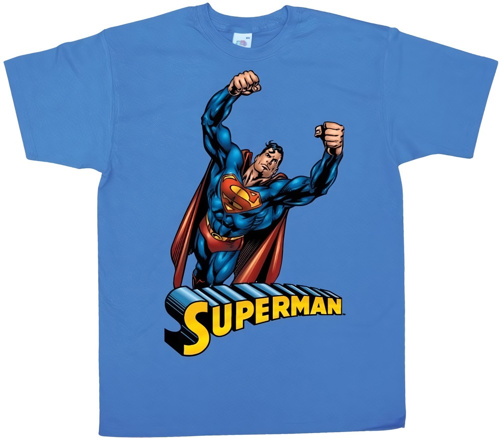 Superman Flying T-Shirt Blau - Herren / Unisex