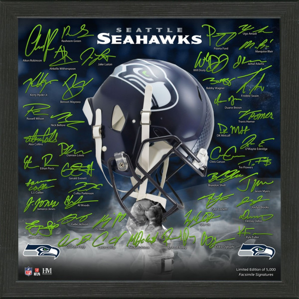 Seattle Seahawks Signature Helmet American Football NFL Blau/Grün