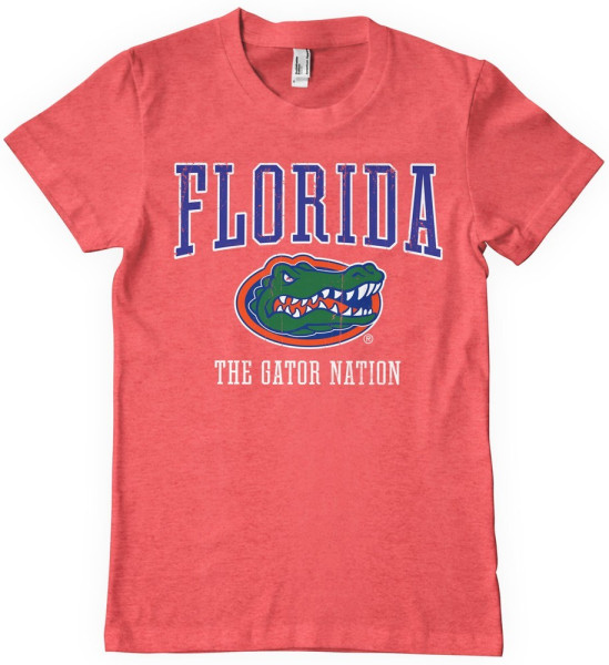University of Florida Florida - The Gator Nation T-Shirt Red/Heather