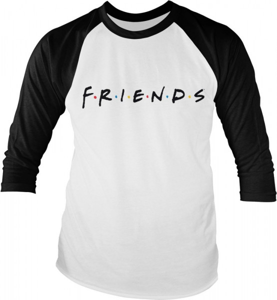 Friends Logo Baseball Longsleeve Tee White-Black