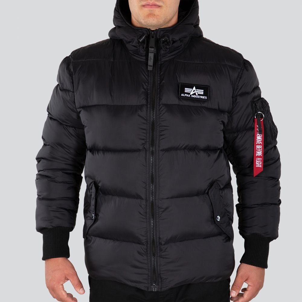 Alpha Industries Jacke Hooded Puffer Alpha FD Black Jackets