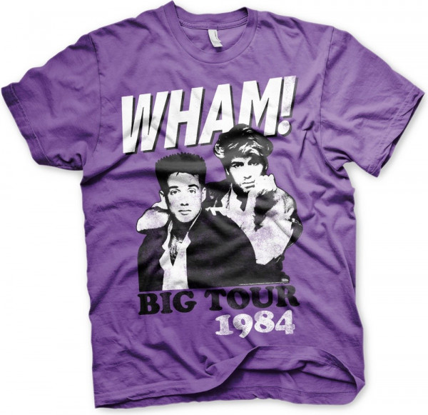 Wham! Big Tour 1984 T-Shirt Purple