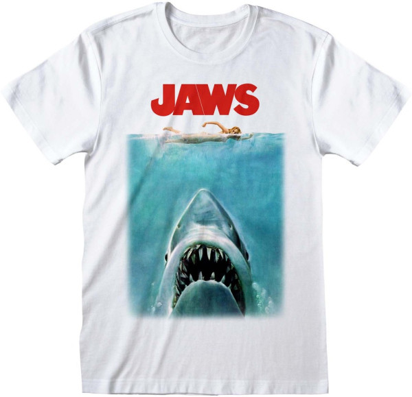 Jaws - Poster T-Shirt White