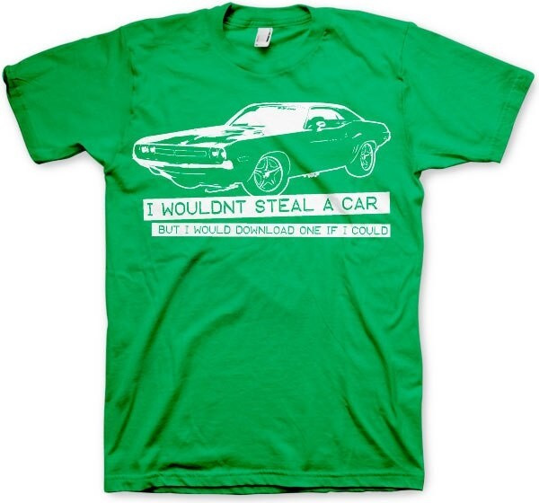 Hybris I Wouldn't Steal A Car Tee T-Shirt Green