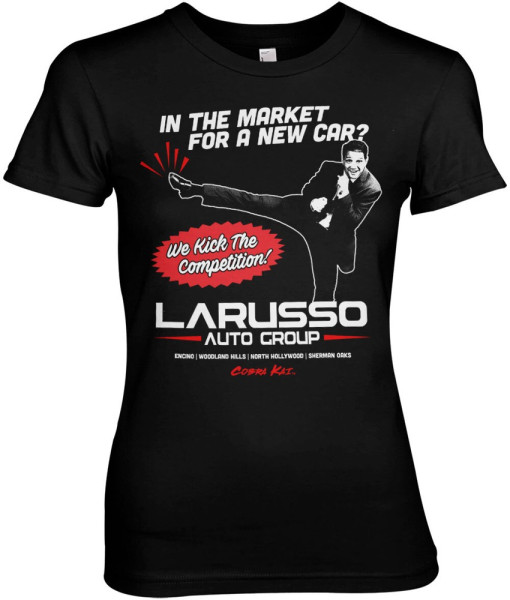 Cobra Kai Larusso Auto Group Girly Tee Damen T-Shirt Black
