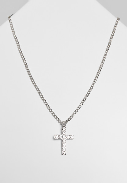 Urban Classics Hemd Diamond Cross Necklace Silver