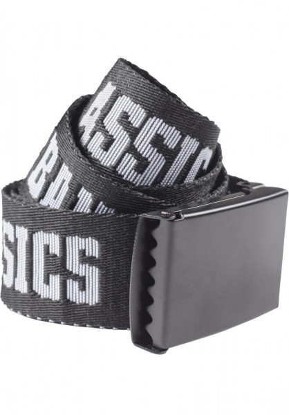 Urban Classics Belt Jaquard Logo Belt Black/White