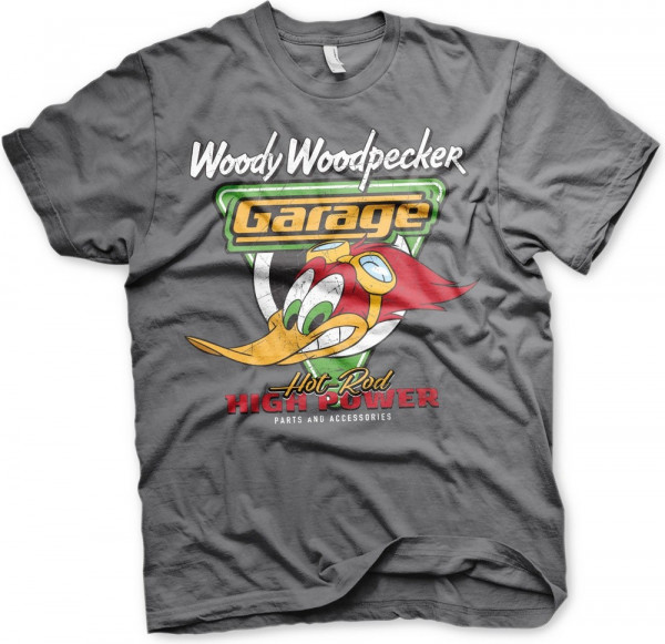 Woody Woodpecker Garage T-Shirt Dark-Grey