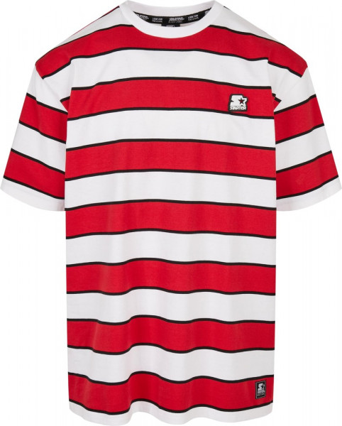 Starter Black Label Block Stripes Tee Cityred/White/Black