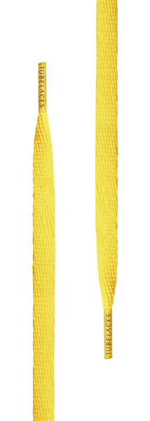 Tubelaces Schnürsenkel White Flat Lemon