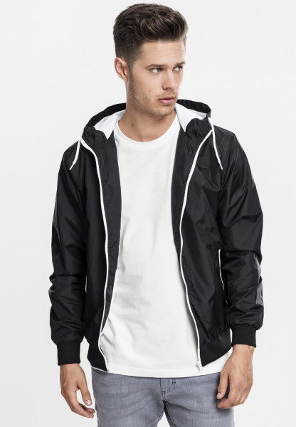 Urban Classics Light Jacket Contrast Windrunner Black/White