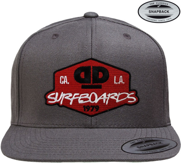 Dope & Deep Surfboards Premium Snapback Cap Dark-Grey