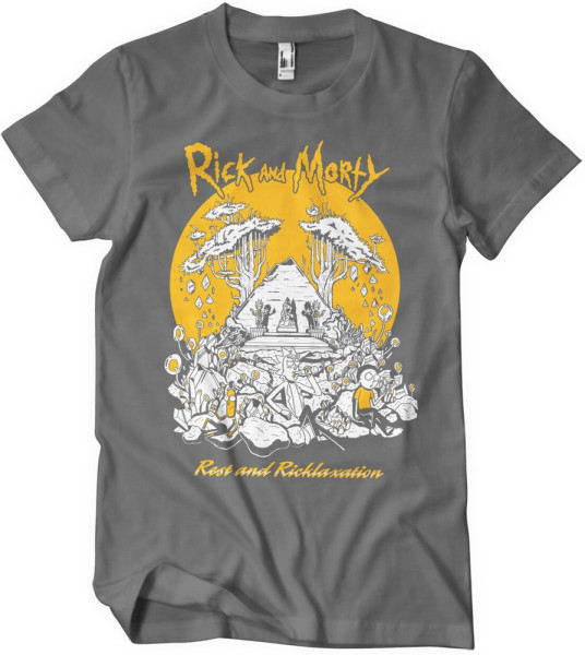 Rick And Morty Rest And Ricklaxation T-Shirt Dark-Grey