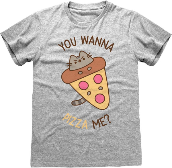 Pusheen - You Wanna Pizza Me T-Shirt Heather Grey